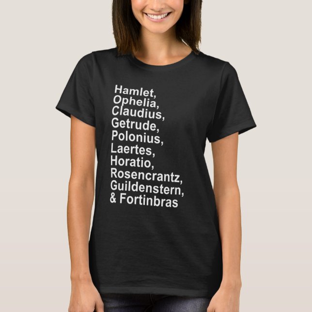 Camiseta William Shakespeare Hamlet Characters Shakespeare (Frente)