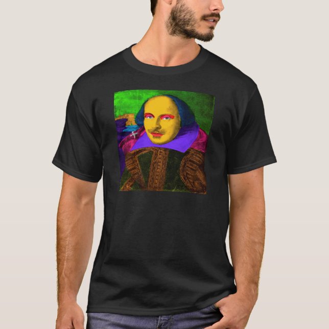 Camiseta William Shakespeare Pop Art (Frente)