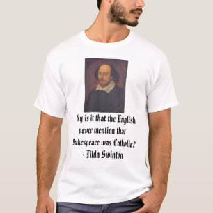 Camiseta William Shakespeare, porque é que o inglês…