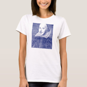 Camiseta William Shakespeare Retrato do Primeiro Folio