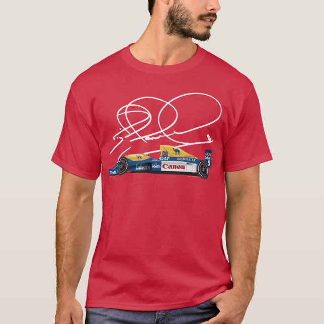 Camiseta Williams Renault FW14 Illustration Nigel Mansell s (Frente)