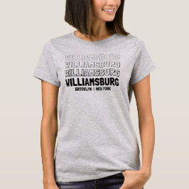 Camiseta Williamsburg - design do esboço - mulheres
