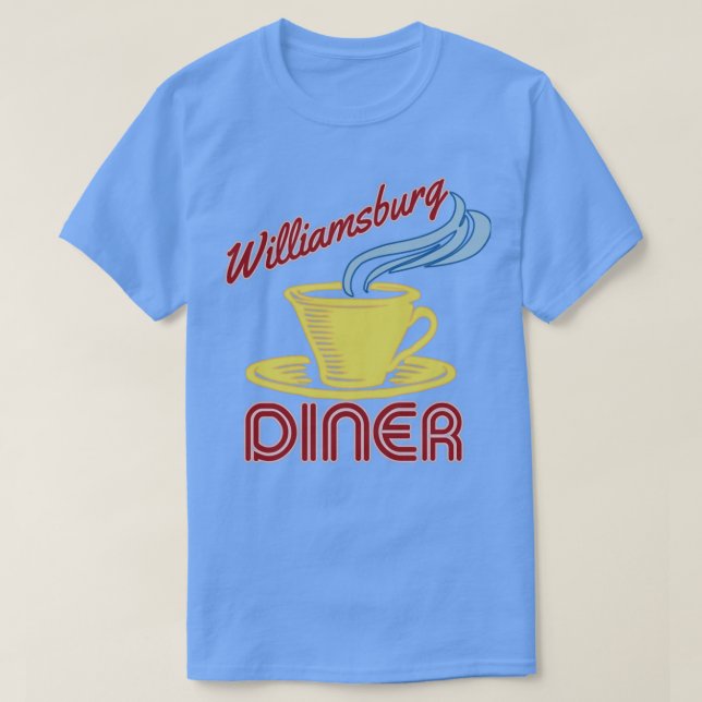 Camiseta Williamsburg Diner de 2 garotas quebradas (Frente do Design)