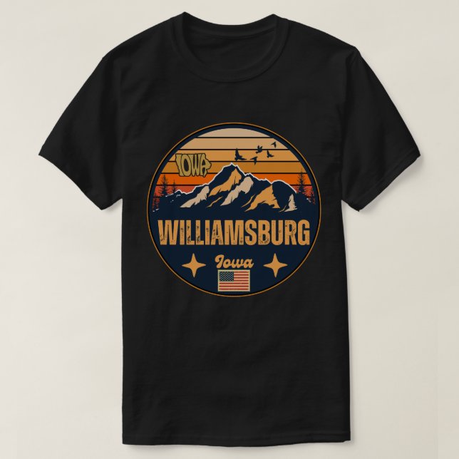 Camiseta Williamsburg, Iowa (Frente do Design)