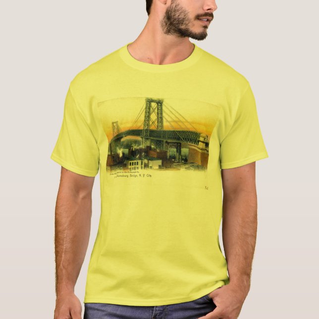 Camiseta Williamsburg Ponte, Nova Iorque, vintage 1905 (Frente)