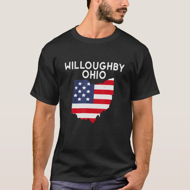 Camiseta Willoughby Ohio EUA State America Viagem Ohioan (Frente)