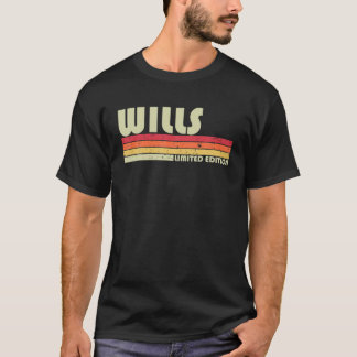 Camiseta WILLS Surname Funny Retro Vintage 80S 90S Aniversá