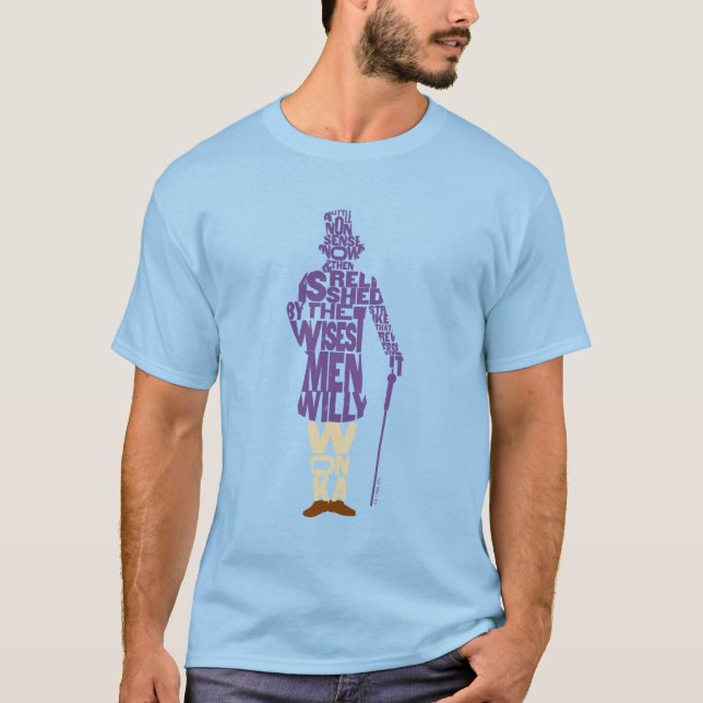 Camiseta Willy Wonka Citação Silhuette (Frente)