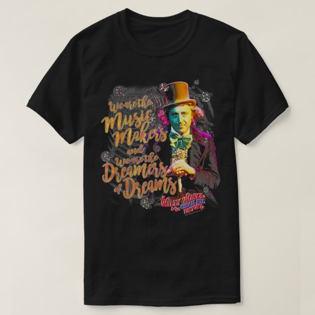 Camiseta Willy Wonka e a Fábrica de Chocolate as Mães Músic (Frente do Design)