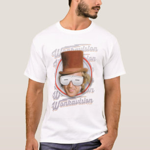 Camiseta Willy Wonka nos óculos de visão