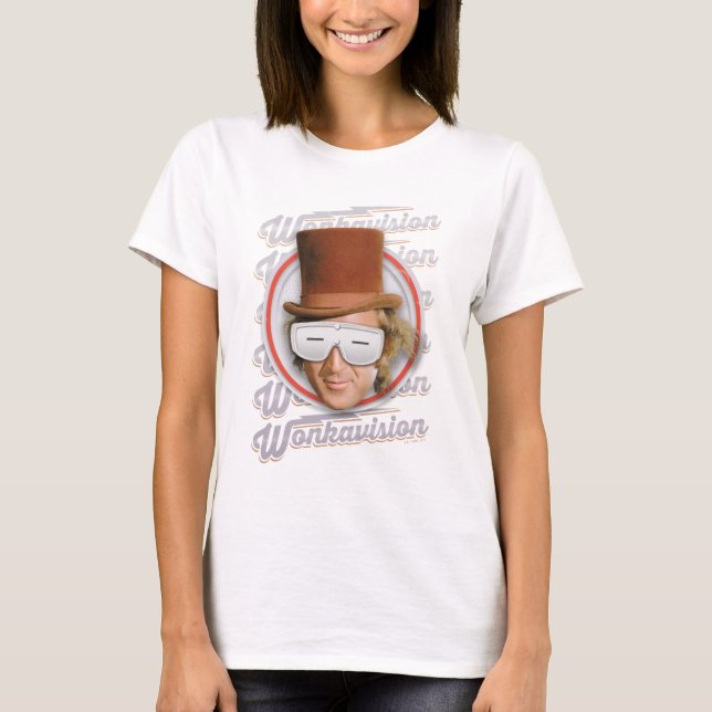 Camiseta Willy Wonka nos óculos Wonkavision (Frente)