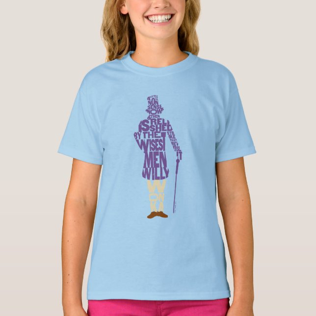 Camiseta Willy Wonka Quote Silhouette (Frente)