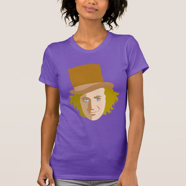 Camiseta Willy Wonka Stenciled Face Graphic (Frente)