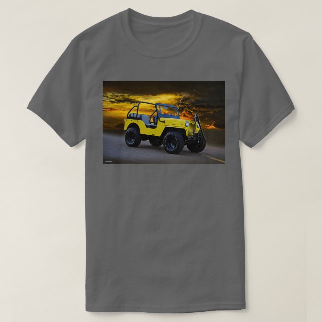 Camiseta Willys Vintage Off-Road Vehicle (Frente do Design)