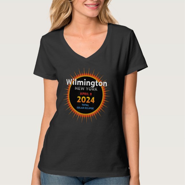 Camiseta Wilmington New York NY Total Solar Eclipse 2024 2 (Frente)