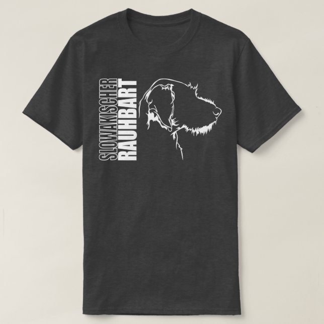 Camiseta Wilsign Eslovaco Rough Beard Profile Dog Breed (Frente do Design)