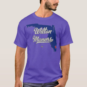 Camiseta Wilton Manors Florida FL Map