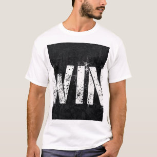Camiseta WIN com Texto Grunge Distorcido