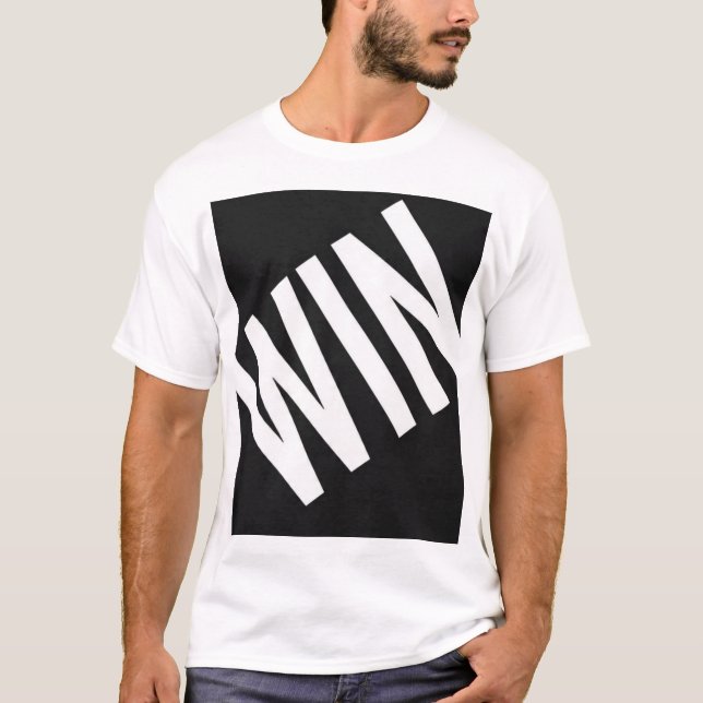 Camiseta WIN Heavy Diagonal Typography | Bold Hust (Frente)