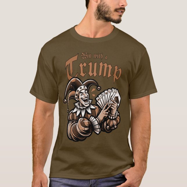 Camiseta Win With A Trump - Skat, Romee der Poker? (Frente)