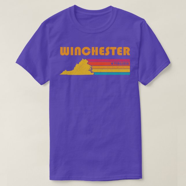 Camiseta Winchester Virginia Vintage angustiou Souvenir (Frente do Design)