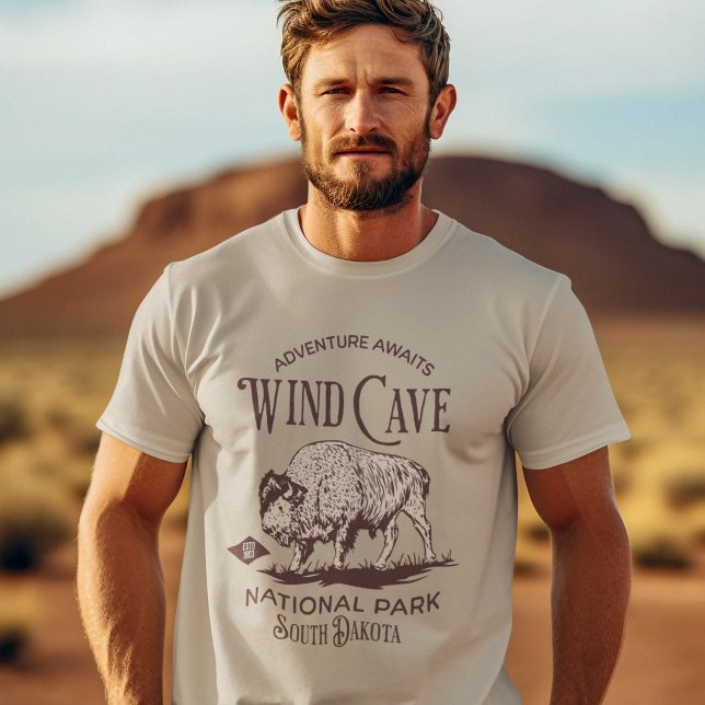 Camiseta Wind Cave National Park South Dakota Est. 1903 (Criador carregado)