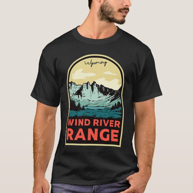 Camiseta Wind River Range Mountains Wyoming (Frente)