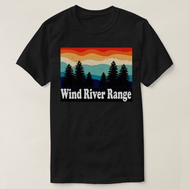 Camiseta Wind River Range Wyoming Retro (Frente do Design)