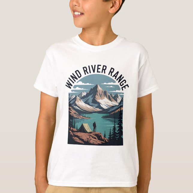 Camiseta Wind Rivers Range Hiking Camping Climbing Wilderne (Frente)