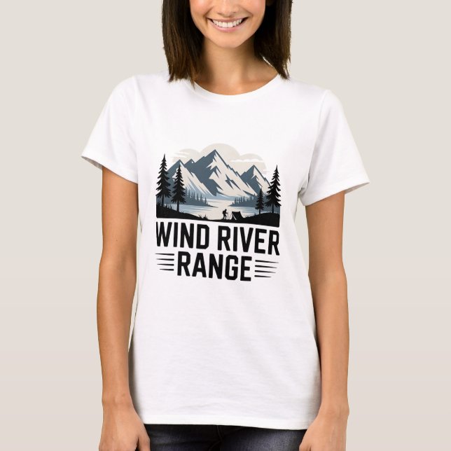 Camiseta Wind Rivers Range Hiking Camping Climbing Wilderne (Frente)