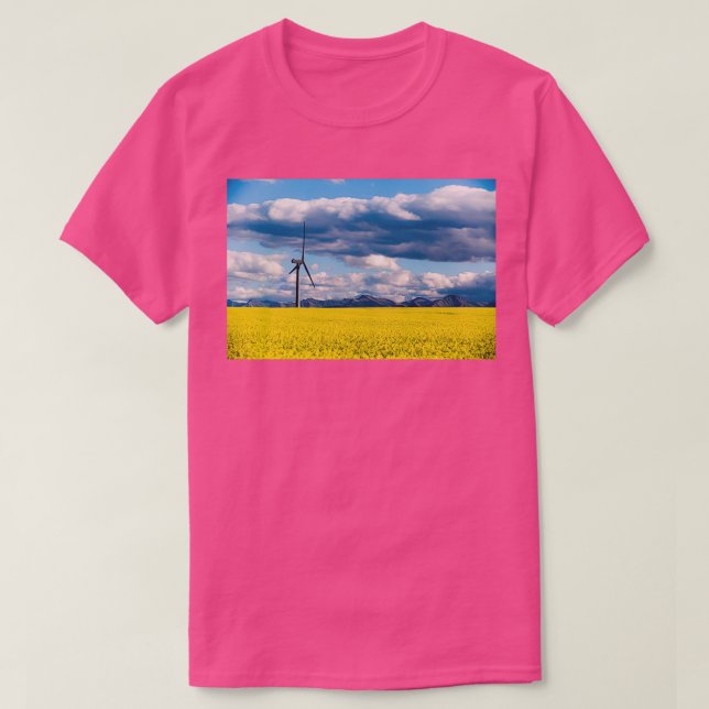 Camiseta Wind Turbine Renewable Energy Alberta Canada 8 (Frente do Design)