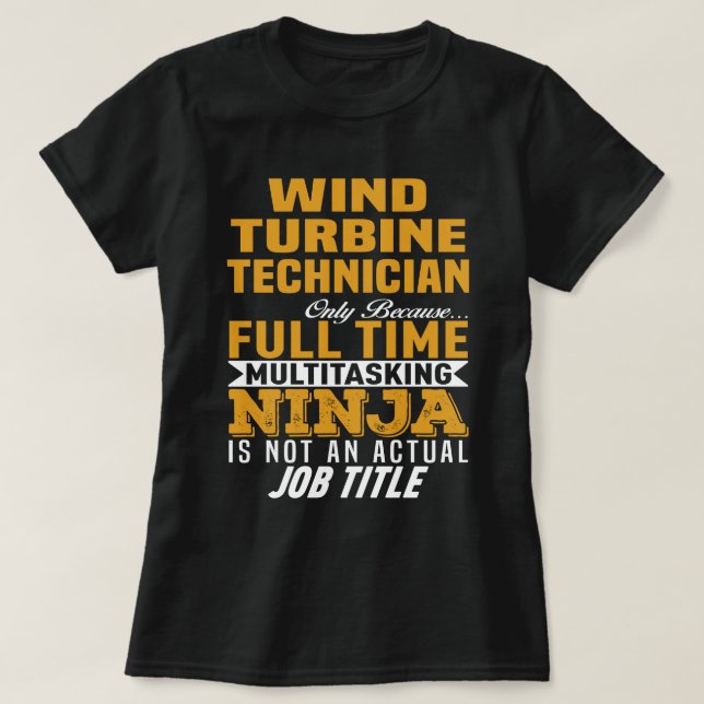 Camiseta Wind Turbine Technician (Frente do Design)