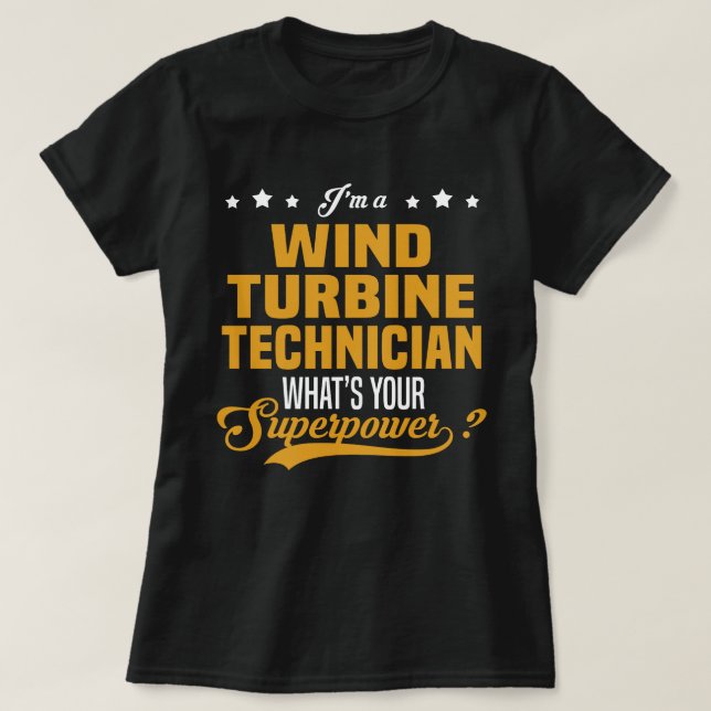 Camiseta Wind Turbine Technician (Frente do Design)