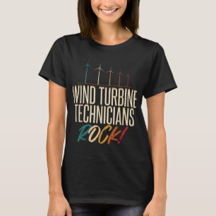 Camiseta Wind Turbine Technician Rock Tech Engraçado Gift A