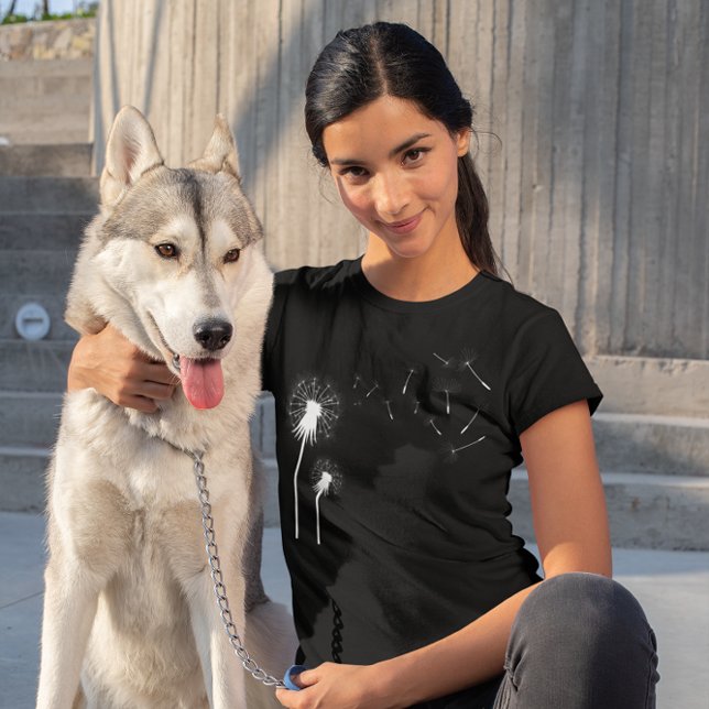 Camiseta Windblown Dandelion Seeds Floral Natural Blossomas (Criador carregado)