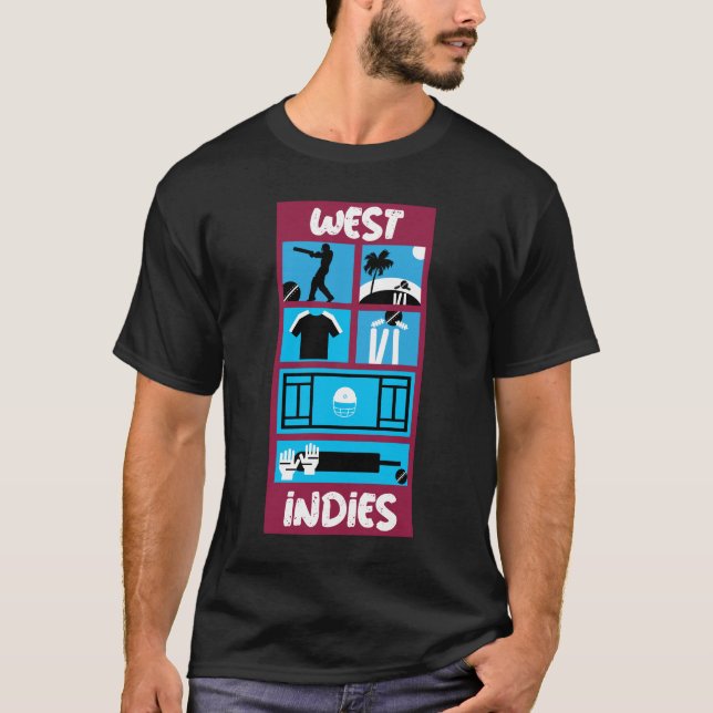 Camiseta Windies Cricket | Índias Ocidentais | Estação | CA (Frente)