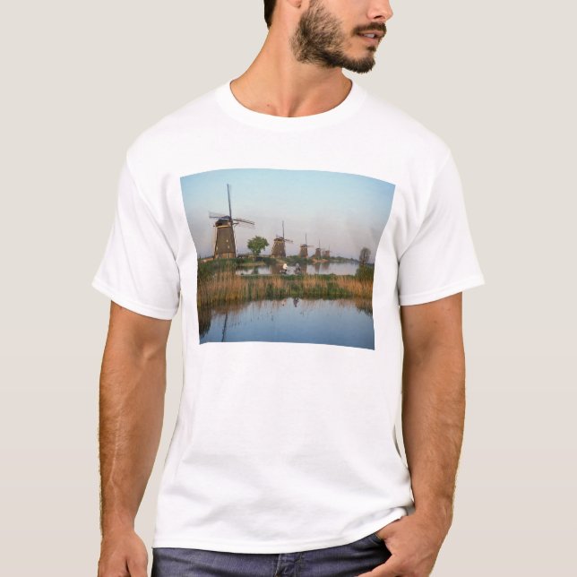 Camiseta Windmills, Kinderdijk, Países Baixos (Frente)