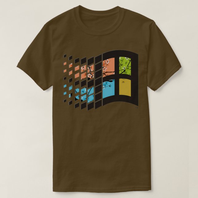 Camiseta Windows 95 Vaporwave (Frente do Design)