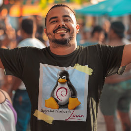 Camiseta Windows Debian Linux Tux atualizado