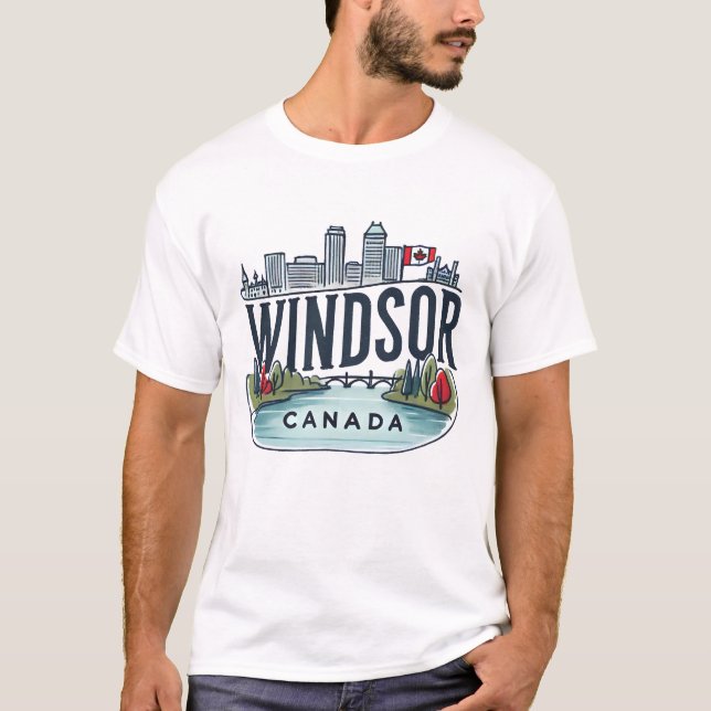 Camiseta Windsor Ontário Canadá (Frente)