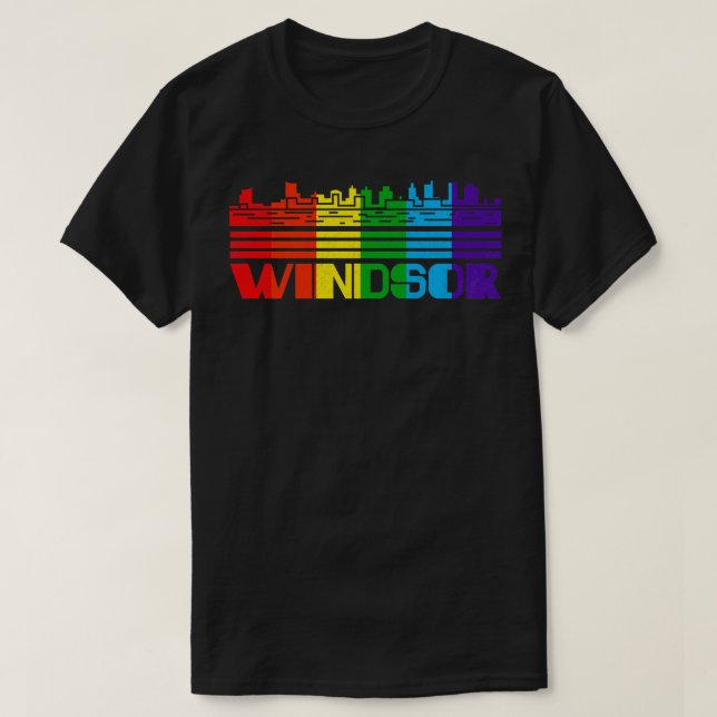 Camiseta Windsor Pride Windsor Suporte LGBT para Gift LGBT (Frente do Design)
