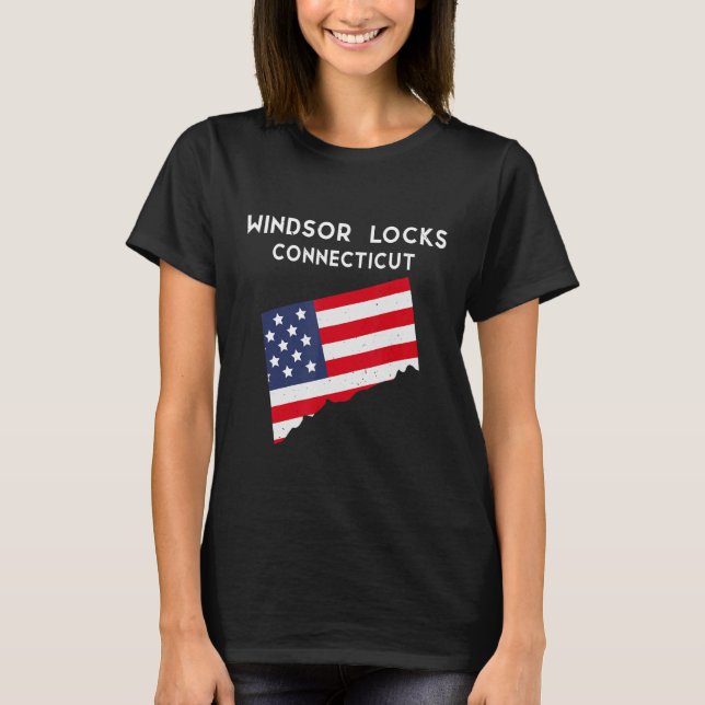 Camiseta Windsor trava o Connecticut EUA State America Viag (Frente)