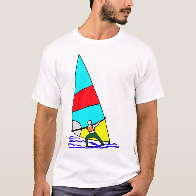 Camiseta Windsurf as cores vívidas (Frente)