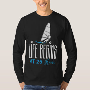 Camiseta Windsurf Windsurfing Water Sports Life Começa Às 2