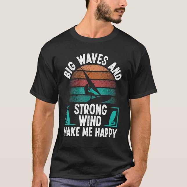 Camiseta Windsurfer Sail Strong Wind Waves Windsurfing (Frente)