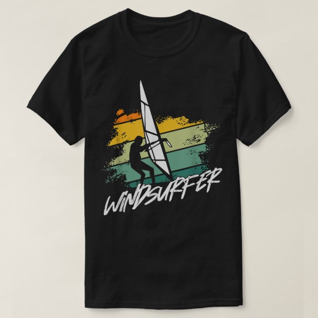 Camiseta Windsurfer Wave Ocean Windsurfing Sailboarding Sur (Frente do Design)