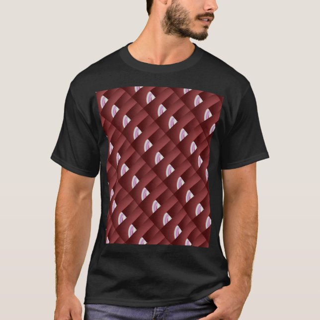 Camiseta Wine color design criss cross (Frente)