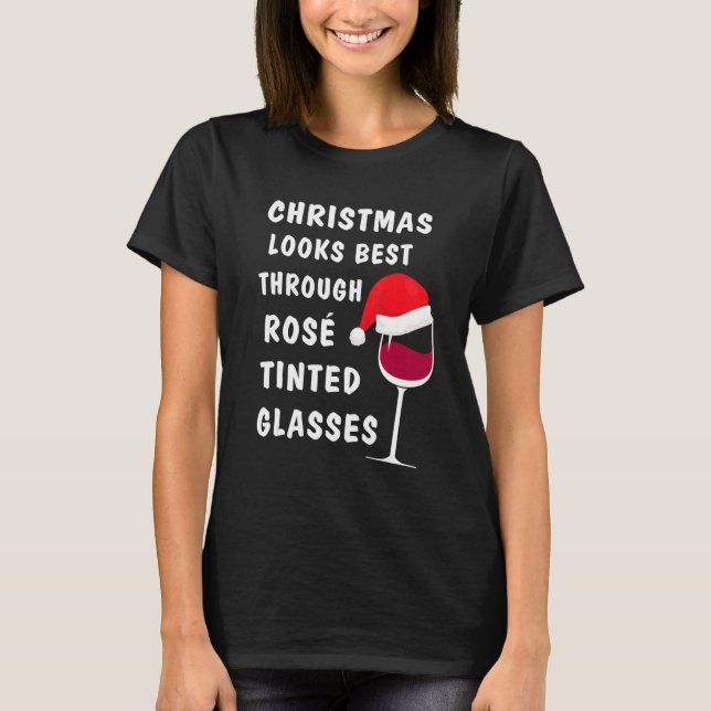 Camiseta Wine   for christmas  Ugly xmas 2 (Frente)