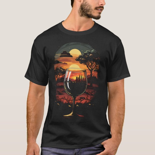 Camiseta Wine Glass Beach Sun Sand Summer Vacation 1 (Frente)