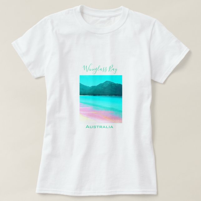 Camiseta Wineglass Bay Tasmania Austrália (Frente do Design)